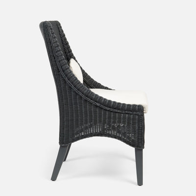 CHAIR DINING GRAY WICKER