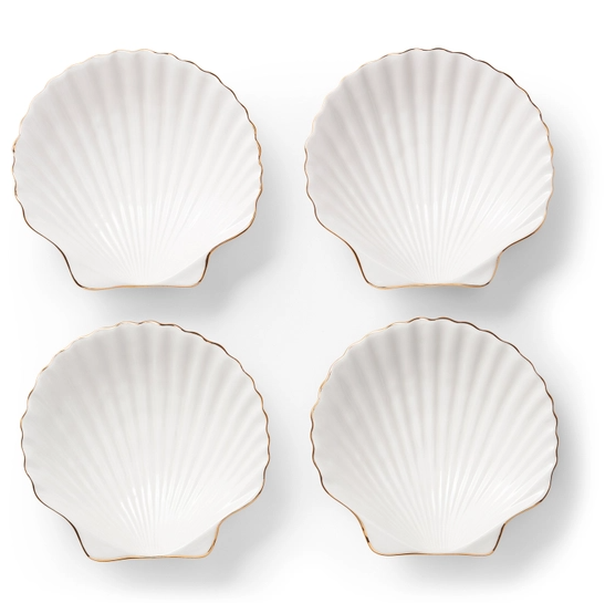 PLATE APPETIZER SHELL S/4 #72230