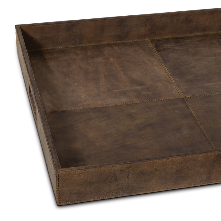 TRAY LEATHER SQUARE