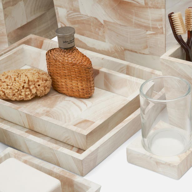 BATH COLLECTION NATURAL FAUX CLAMSTONE