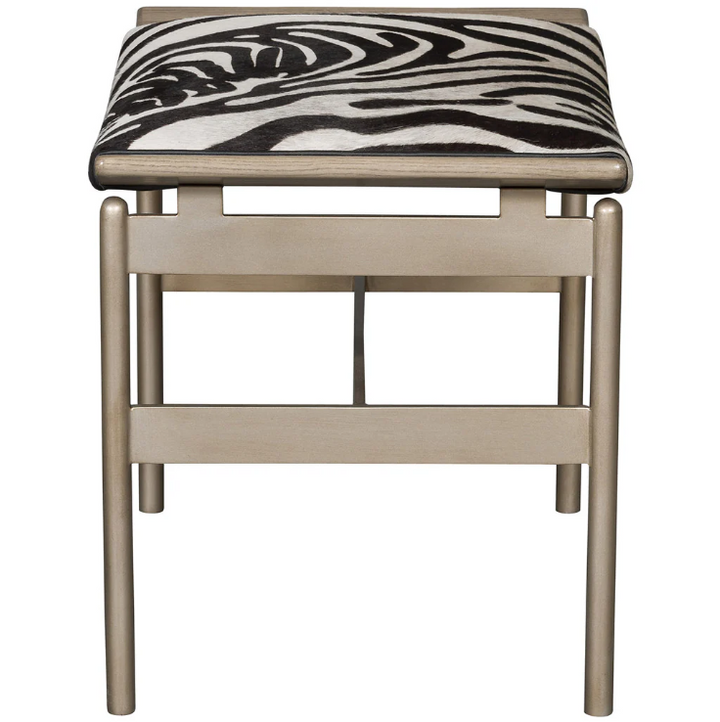 STOOL METAL FRAME FUZZY LINEN TOP #72583