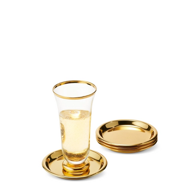 COASTERS MARZIA BRASS - SET OF 4 #38924