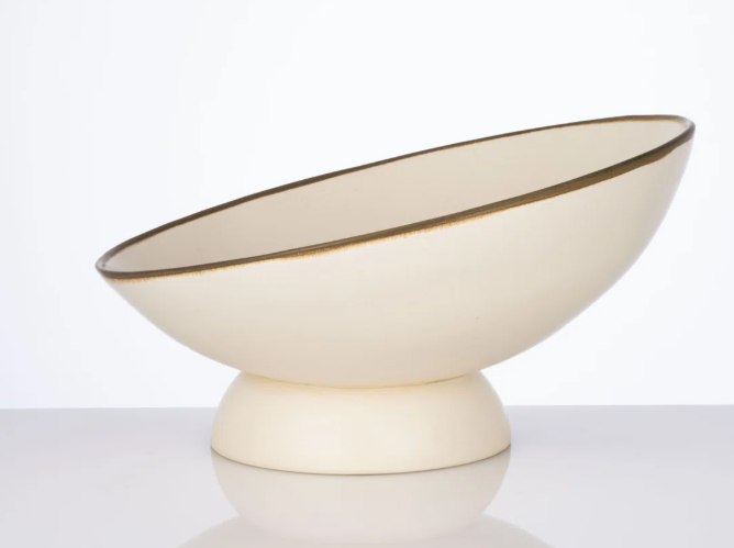 BOWL SLANTED CREAM 12D 6H