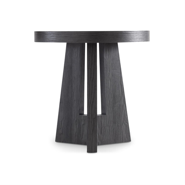 SIDE TABLE ROUND WOOD TRIANGLE LEGS #71779
