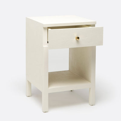 NIGHTSTAND WHITE BELGIAN LINEN