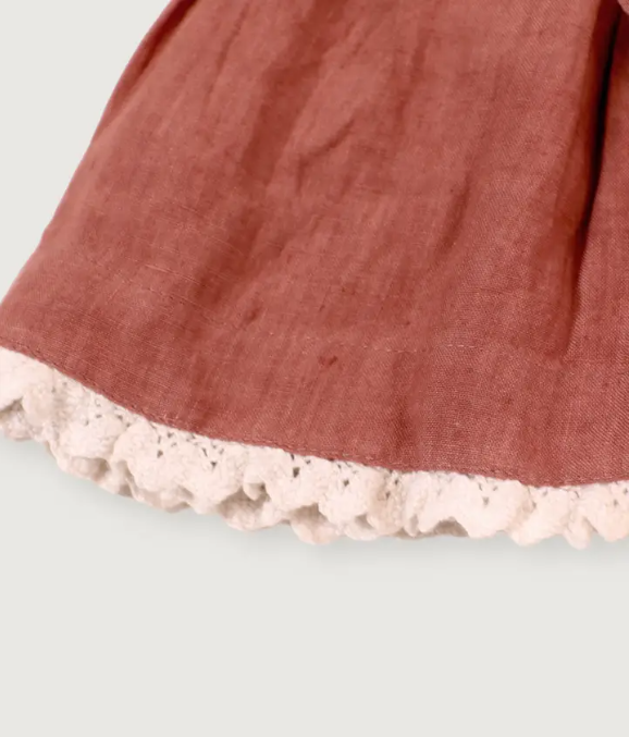 DRESS & BLOOMER SET TERRACOTTA LINEN