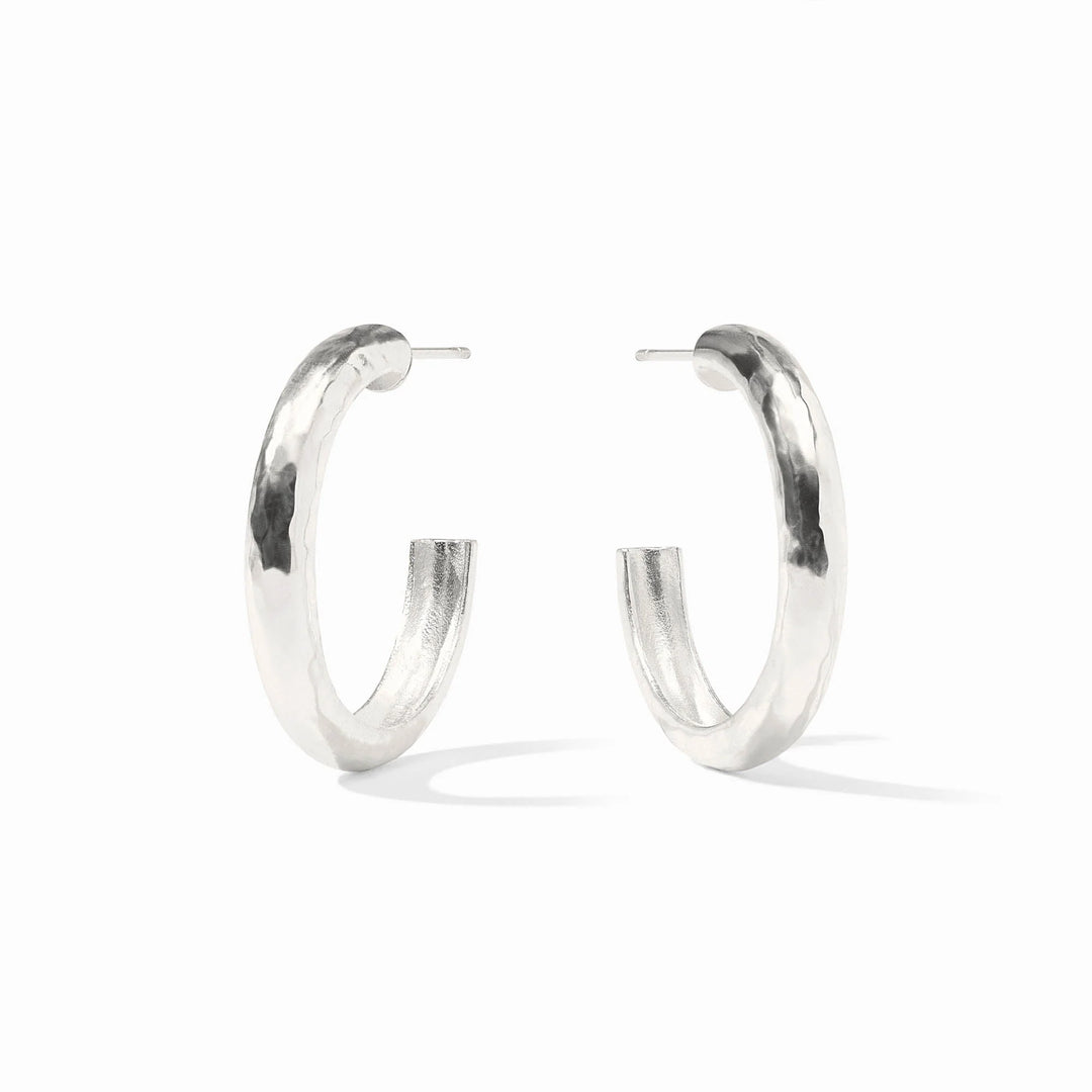 EARRING HOOP HAVANA SILVER