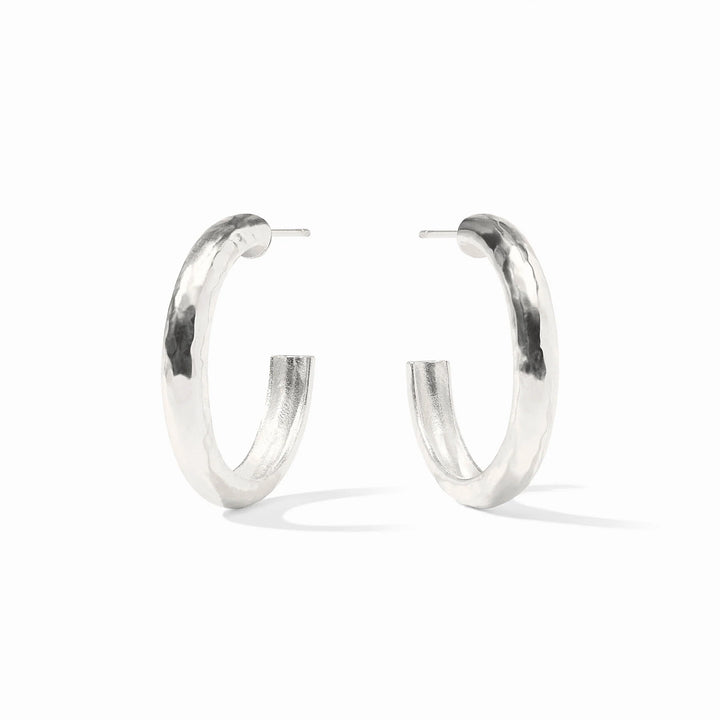 EARRING HOOP HAVANA SILVER