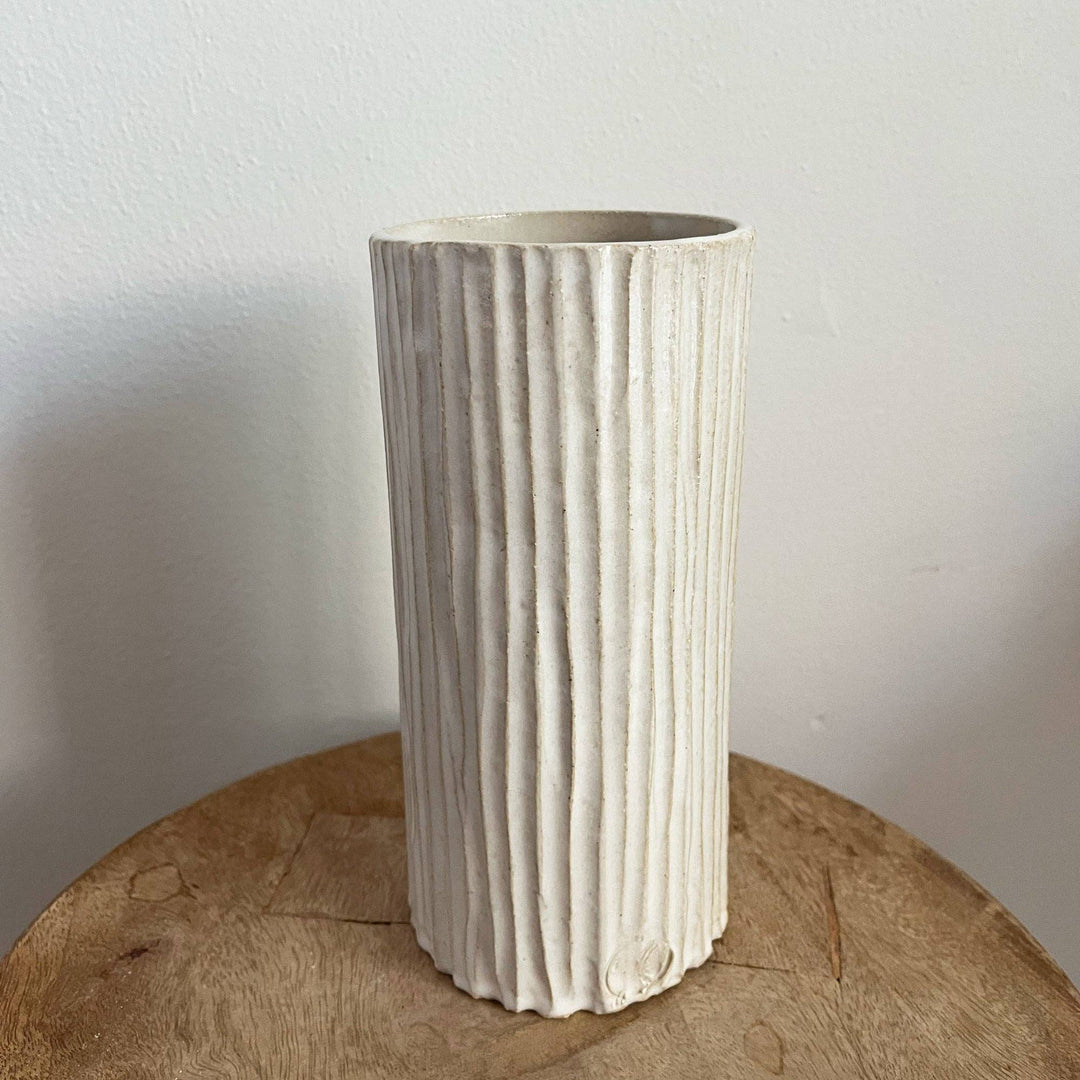 VASE TALL RIBBED