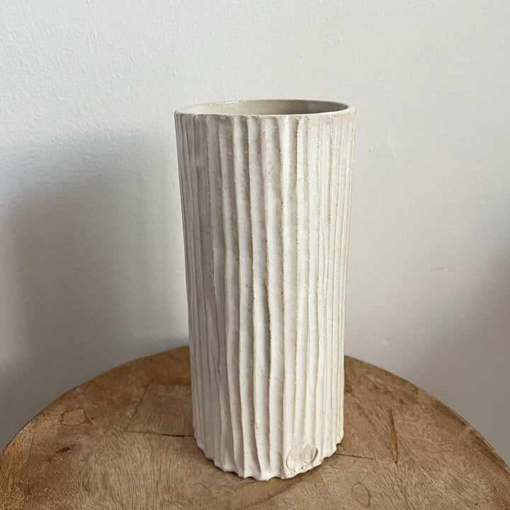 VASE TALL RIBBED