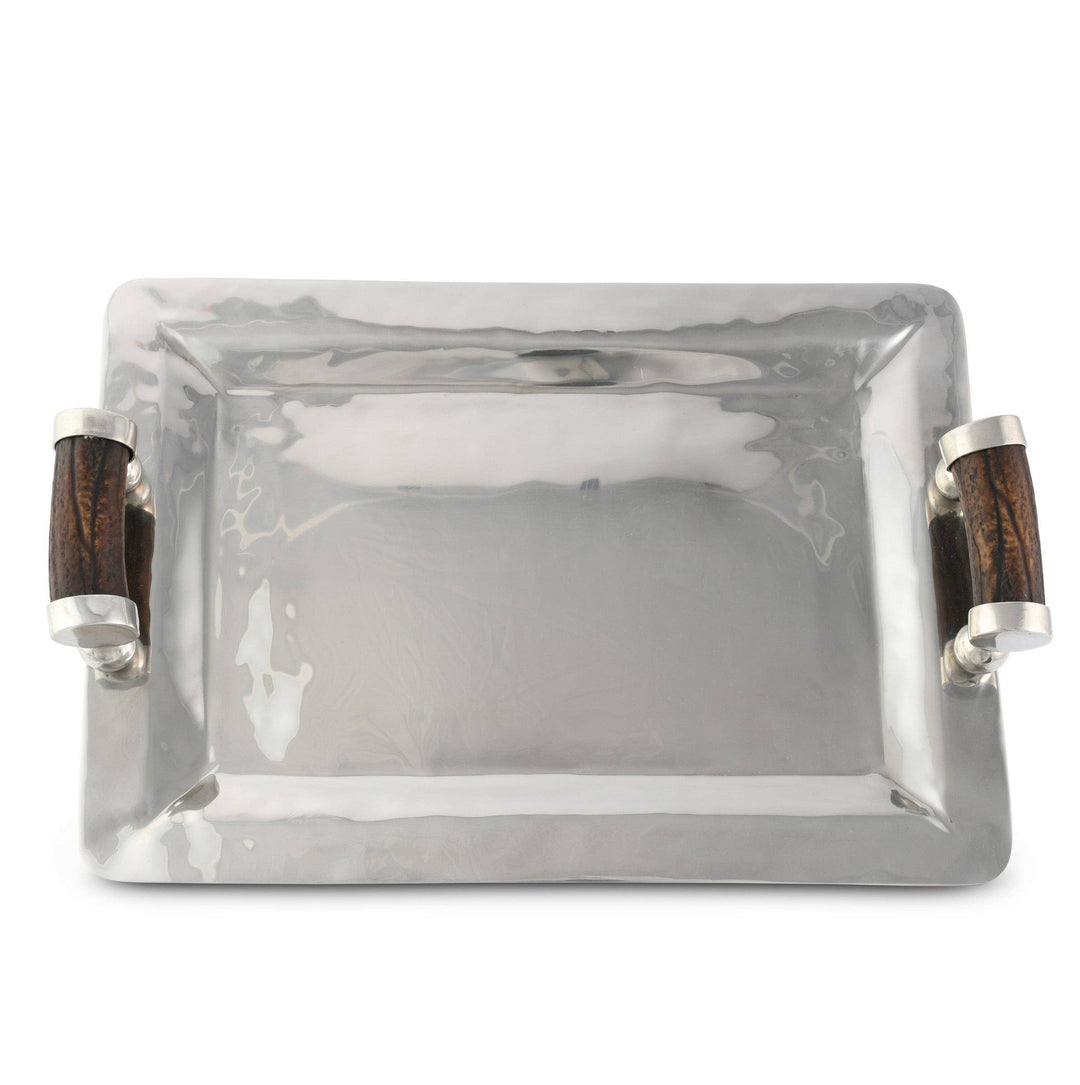 SERVING TRAY S/S COMPOSITE ANTLER