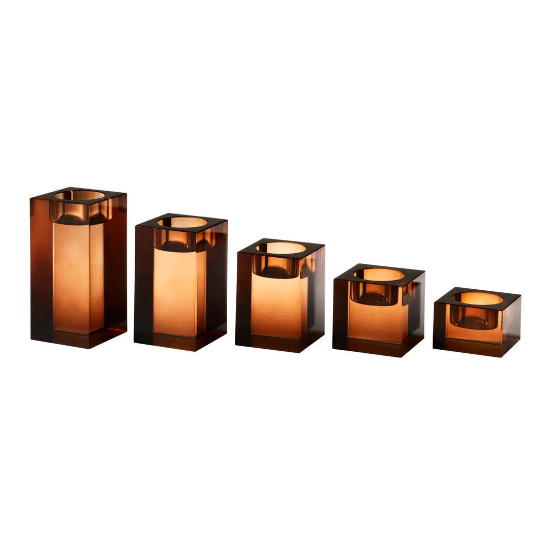 VOTIVE HOLDER CRYSTAL BRONZE