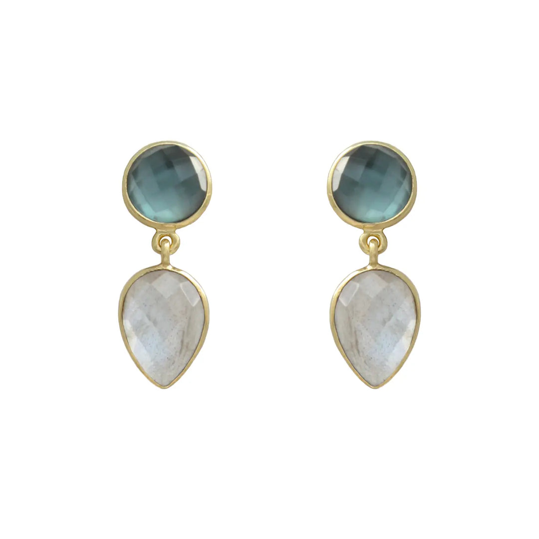 EARRINGS BLUE LONDON & LABRADORITE