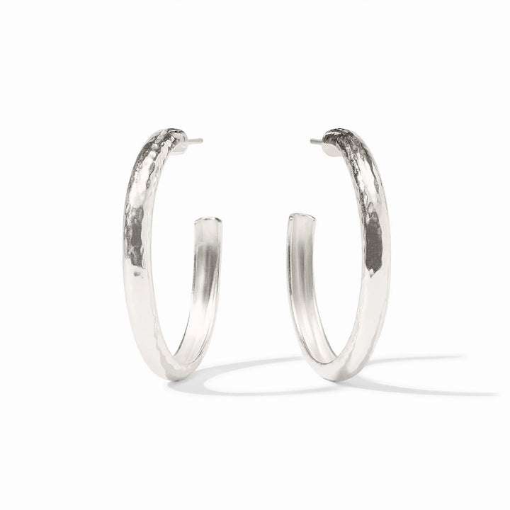 EARRING HOOP HAVANA SILVER