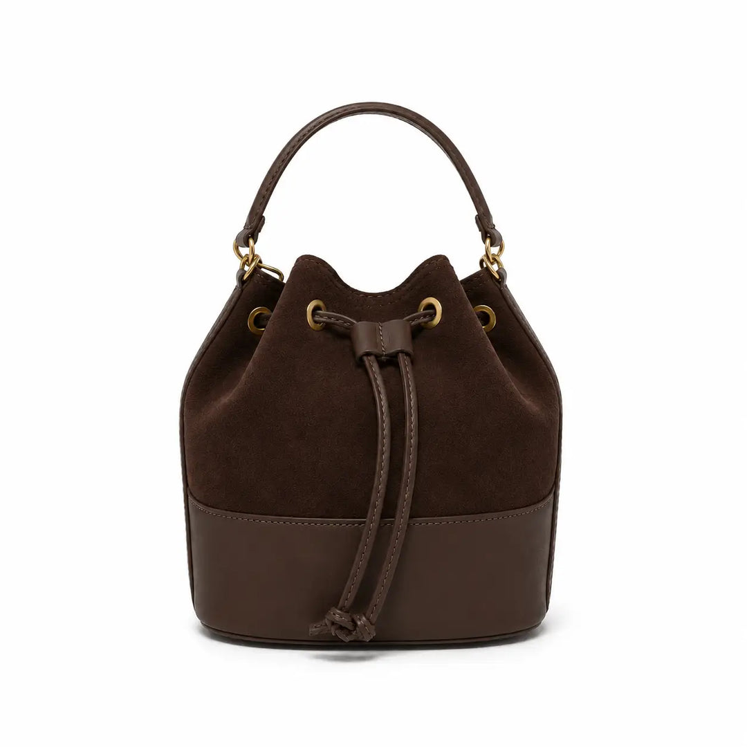 BAG BUCKET GENUINE ITALIAN LEATHER & SUEDE