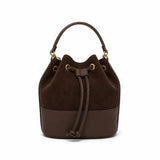 BAG BUCKET GENUINE ITALIAN LEATHER & SUEDE