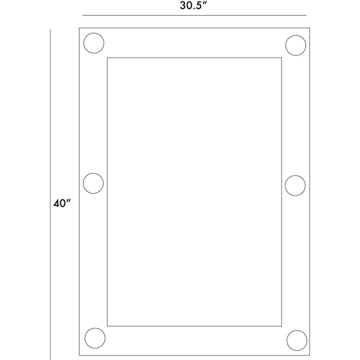 MIRROR ANTIQUE BRASS #305