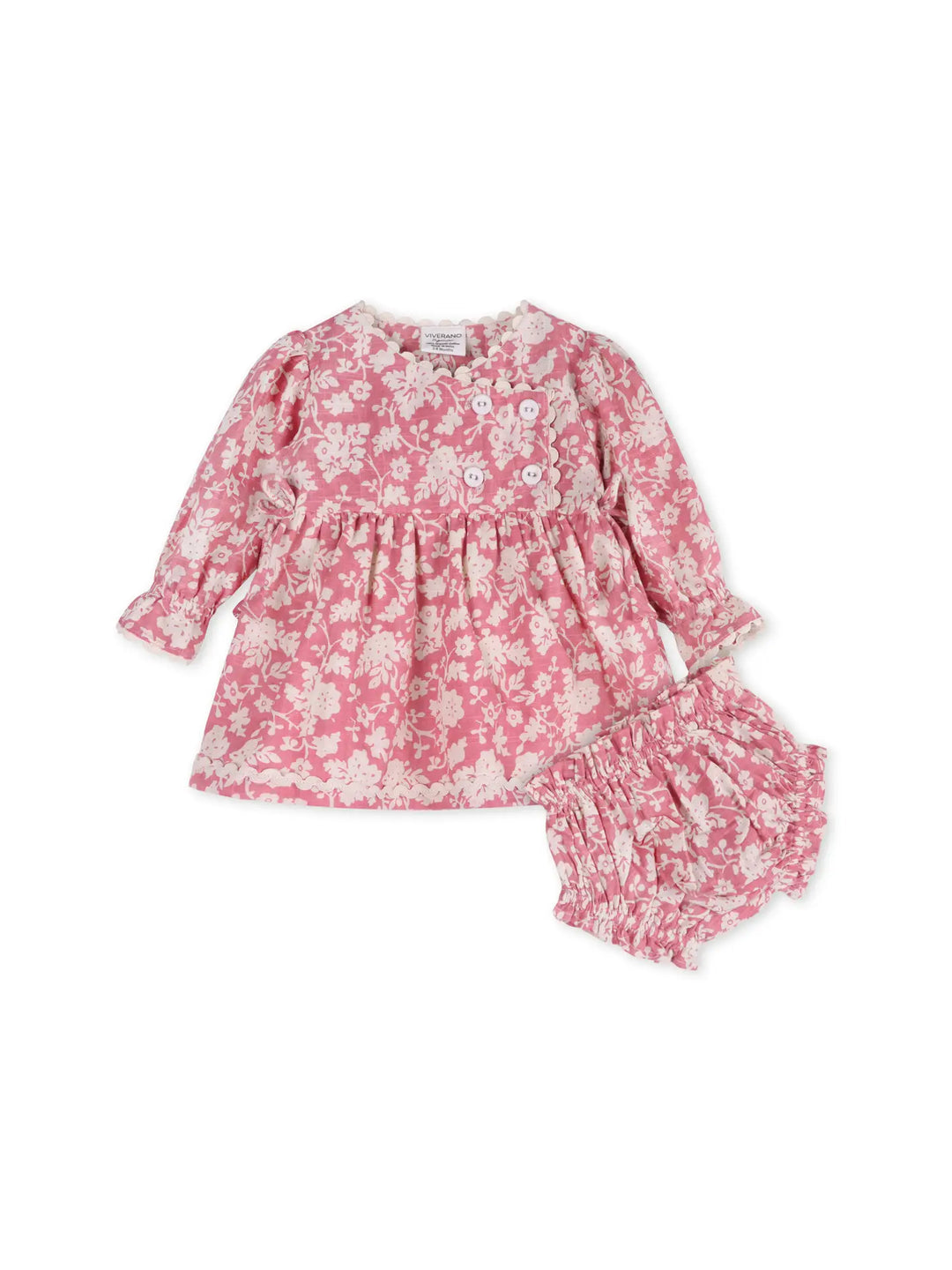 DRESS+BLOOMER PINK FLORAL S/2