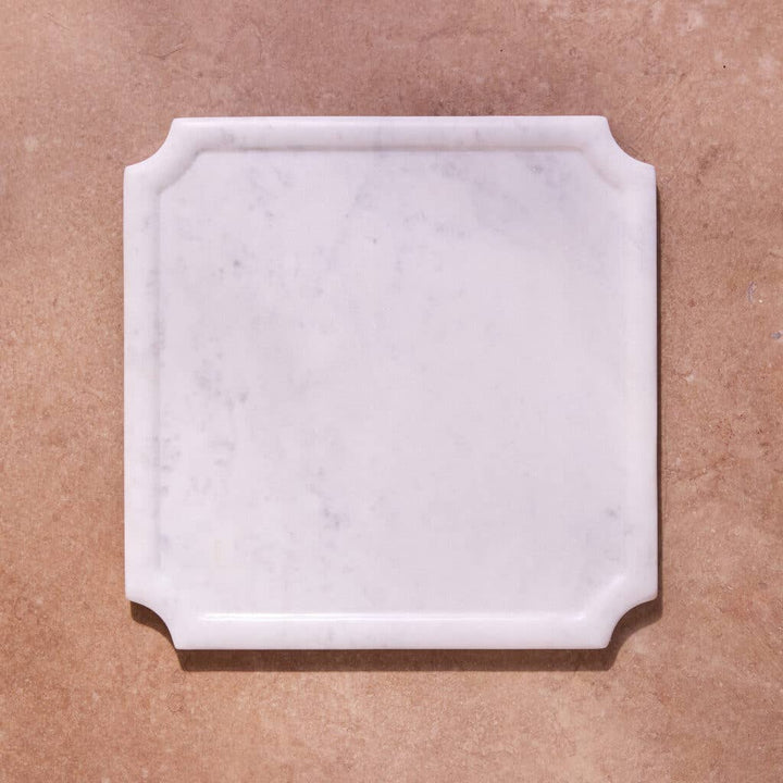 BOARD WHITE MARBLE SQUARE