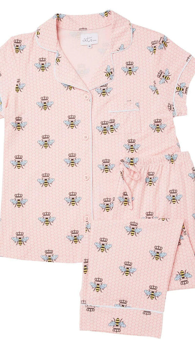 PAJAMA CAPRI SET QUEEN BEE PINK