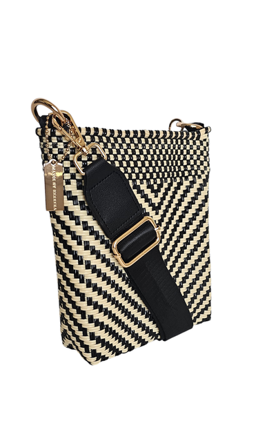 CROSSBODY BAG SLIM LUXE IVORY/BLACK # 79038