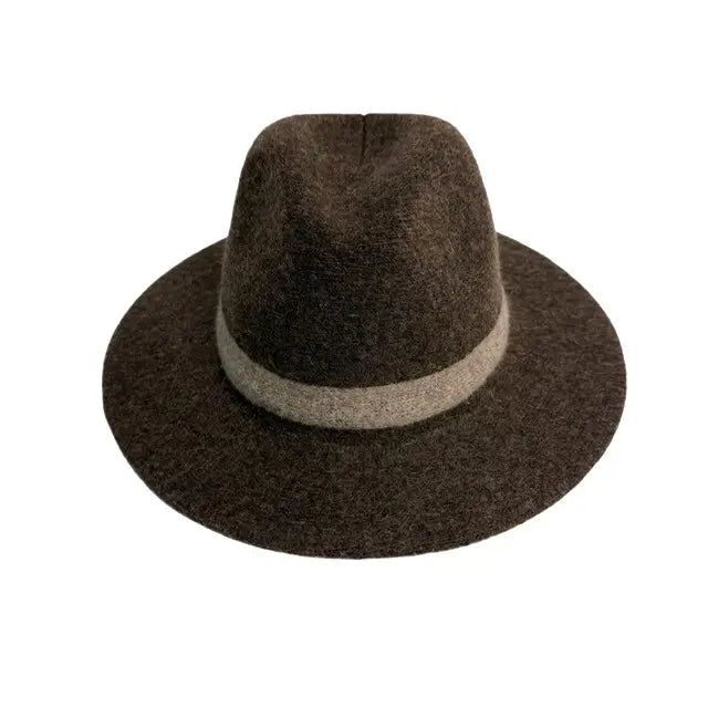 HAT FEDORA WOOL BROWN