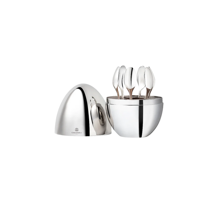 SPOON 6PC SET ESPRESSO SILVER-PLATED MOOD #33730