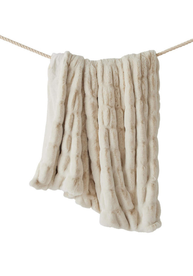 THROW IVORY MINK FAUX FUR #33786