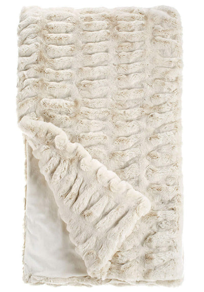 THROW IVORY MINK FAUX FUR