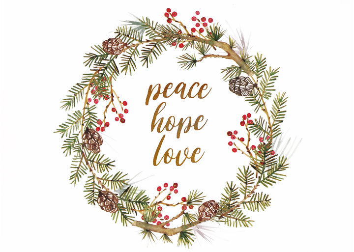 HOLIDAY CARDS "FESTIVE WREATH"