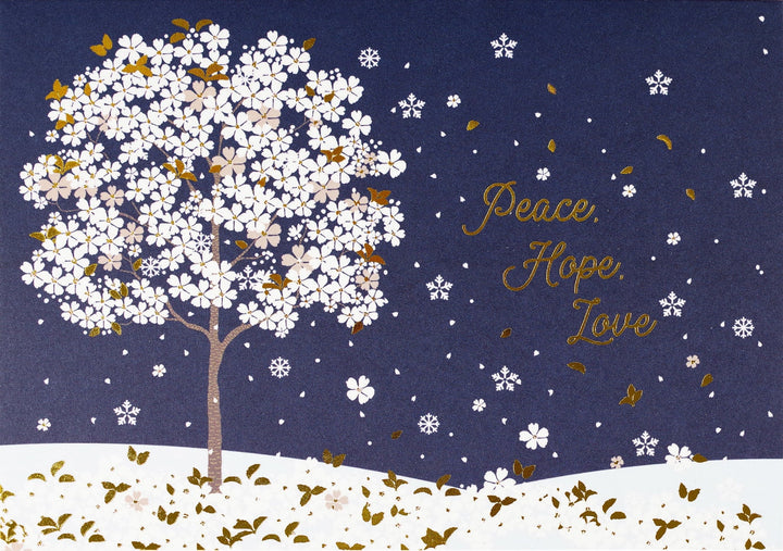 HOLIDAY CARDS "FALLING BLOSSOMS IN WINTER"