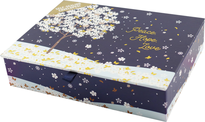 HOLIDAY CARDS "FALLING BLOSSOMS IN WINTER"