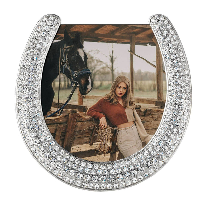 PHOTO FRAME HORSESHOE SILVER