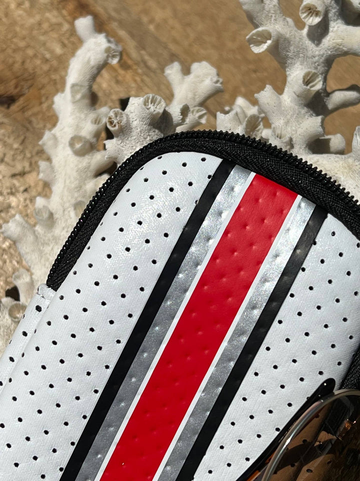 SUNGLASS CASE WHT/RED #78698