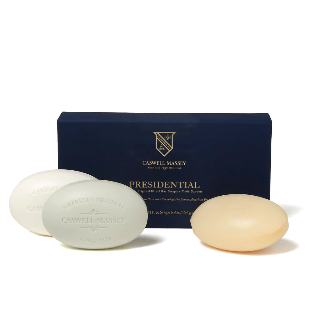 CASWELL MASSEY PRESIDENTIAL SOAP COLLECTION - BOX OF 3