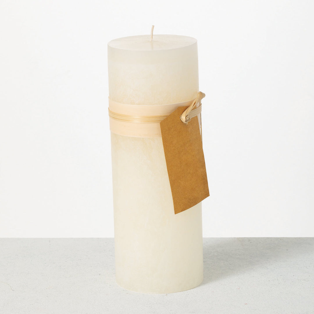 CANDLE PILLAR MELON WHITE