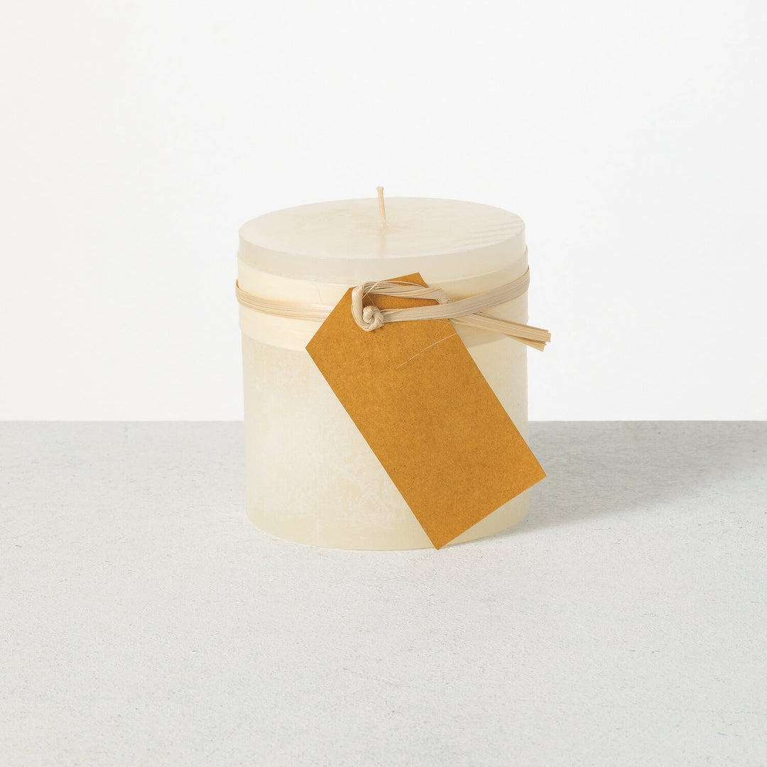 CANDLE PILLAR MELON WHITE
