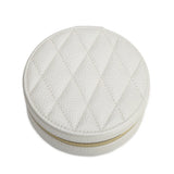 TRAVEL JEWELRY CASE ROUND QUILTED