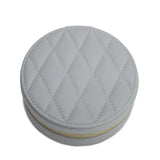 TRAVEL JEWELRY CASE ROUND QUILTED