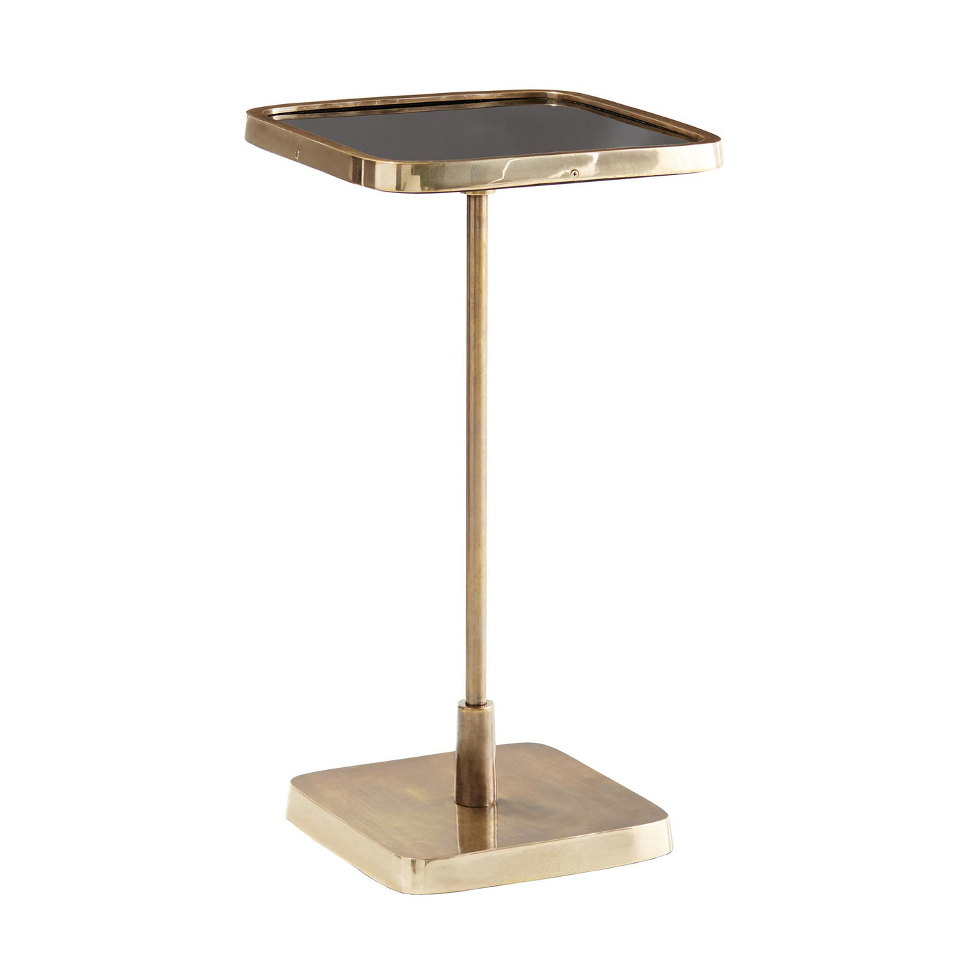 ACCENT TABLE SQUARE BLACK MIRROR TOP