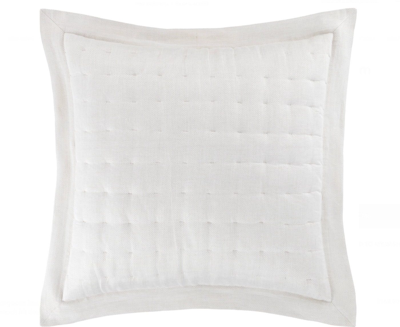 SHAM BRUSSELS QUILTED (Available in 3 Sizes and 2 Colors)