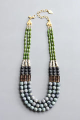 NECKLACE JASPER & GLASS