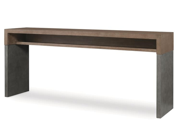 CASA BELLA CURVED FRONT CONSOLE - TIMBER GREY