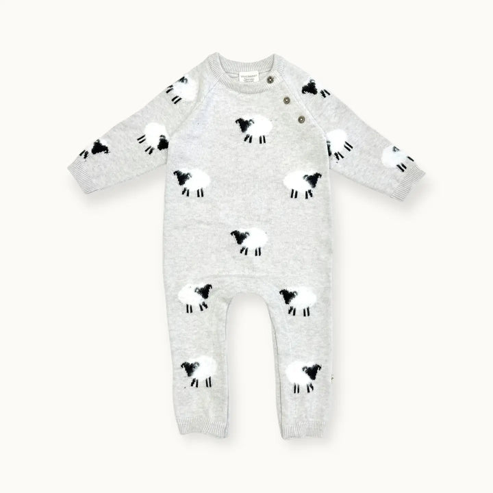 JUMPSUIT FURRY SHEEP HEATHER GREY
