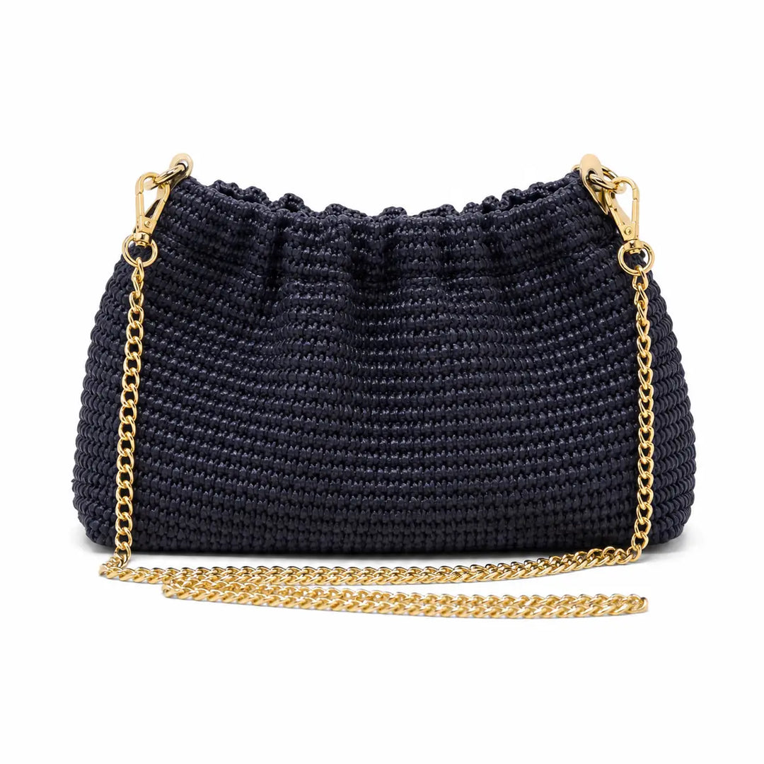HANDBAG RAFFIA CHAIN-HANDLE