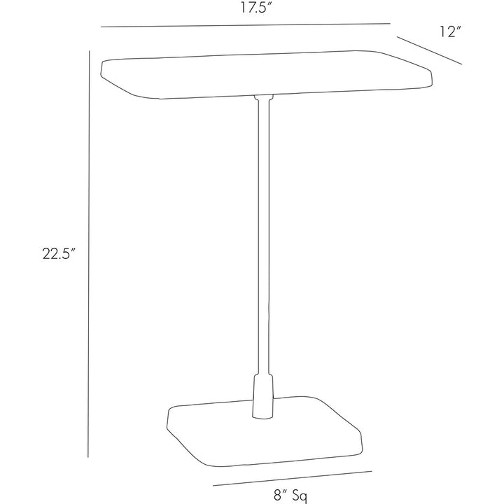 ACCENT TABLE BLACK MIRROR TOP RECTANGLE #39209