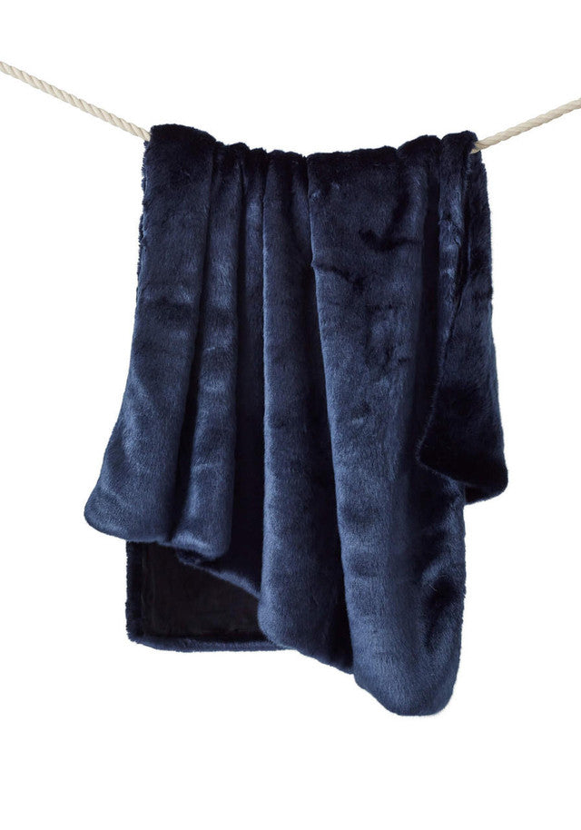 THROW BLUE MINK FAUX FUR #39814