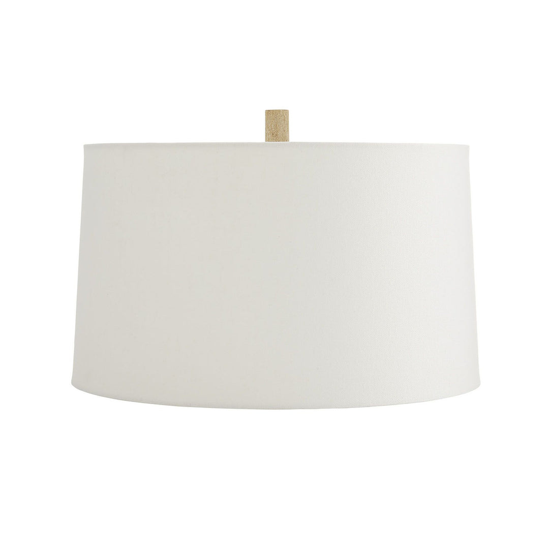 TABLE LAMP CERUSED OAK DISCS WITH IRON SPINE (NRD) #57366