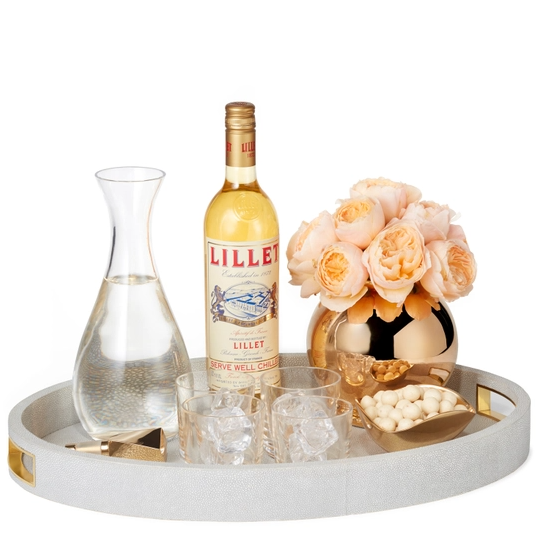 AERIN MODERN SHAGREEN COCKTAIL TRAY (AVAILABLE IN COLORS)