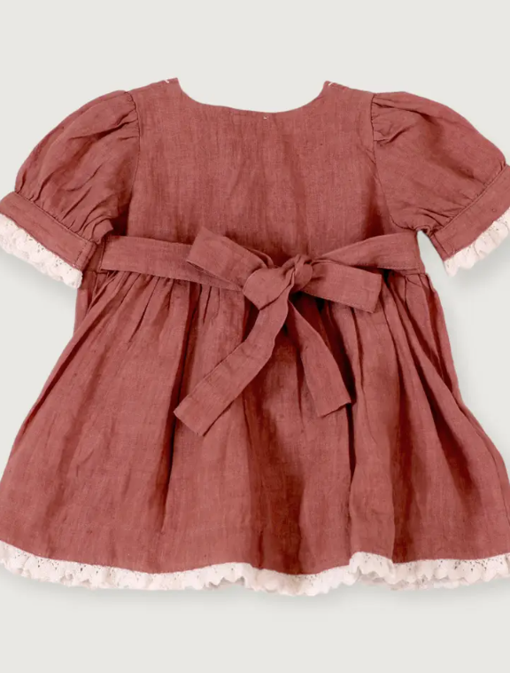 DRESS & BLOOMER SET TERRACOTTA LINEN